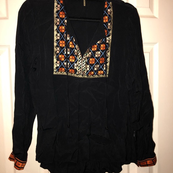 Hale Bob Tops - Black Peasant Top